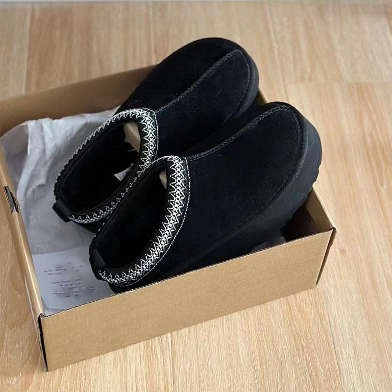 Womens Tazz Slippers Tasman Fur Slides Classic Mustard Seed Ultra Mini Platform Boot Slip-on Les Petites Suede Wool Seal Winter Designer Booties Size 