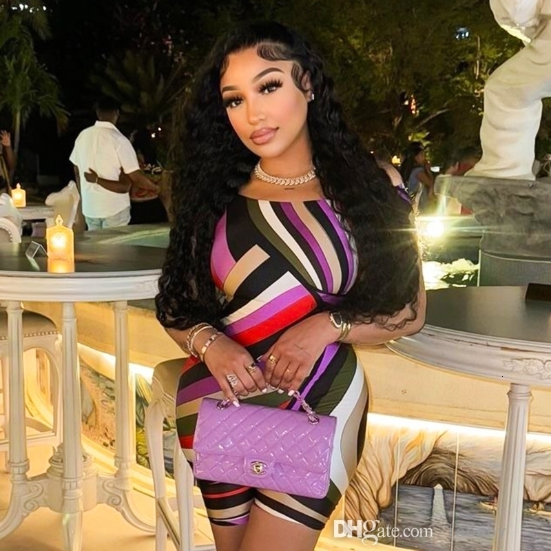 2025 Summer Designer Jumpsuit Bodysuit Fashion Colorful Printed Playsuit Romper Short Sleeve One Shoulder Slimming Shorts Jumpsuits For Women
