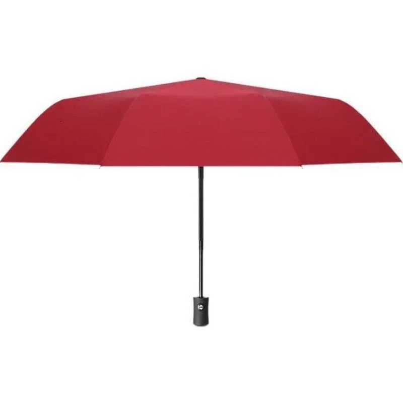 Automatic Folding Umbrella for Men and Women Windproof Three-Fold Travel Umbrella for Sun and Rain Compact Business Parasol C251117
