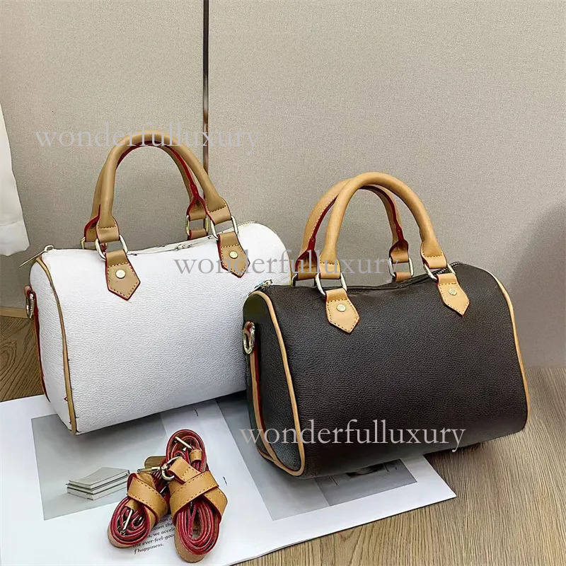 Luxury bag Brand Designer Shoulder Bag for Women, Top Handle Barrel Crossbody Bags in Brown White Colors tote bag Multiple series Mini Small M L 07