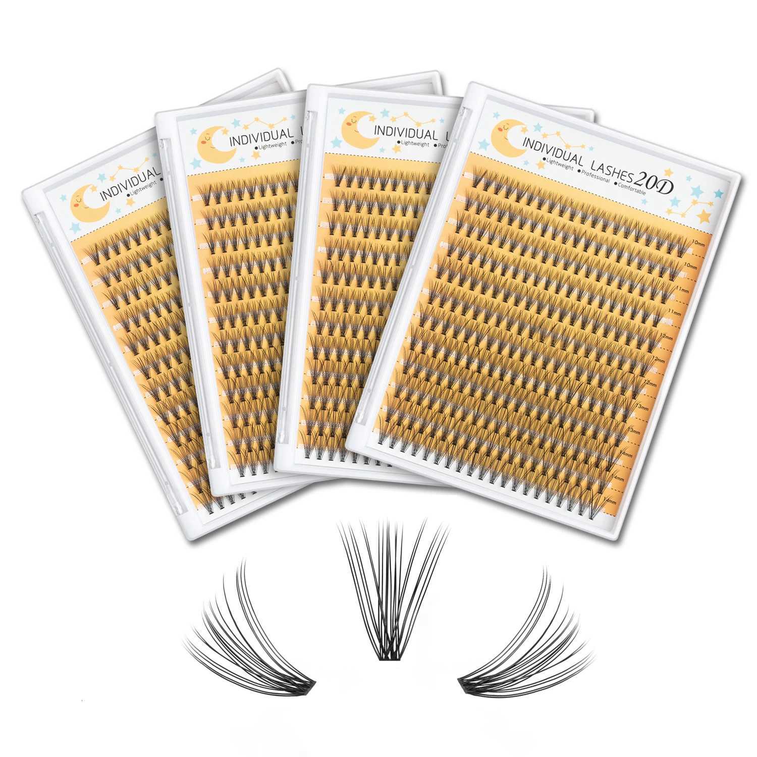 4box/960 Bundles 10/20D Individual Eyelashes 8-12mm mixed and10-16mm mixed Natural Lashes Eyelash Extensions Premade Volume FansT251117