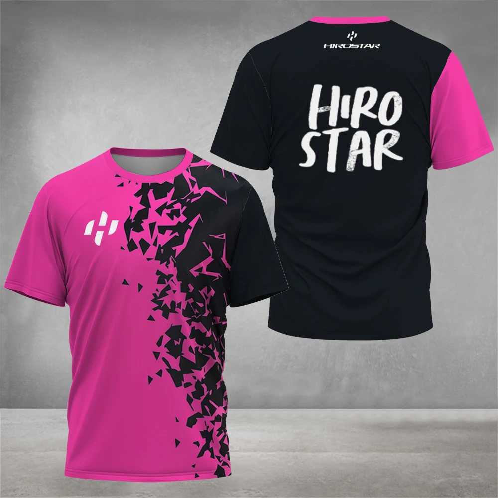 Summer mens T-shirt fashionable tennis training suit outdoor running fitness short sleeved top casual O-neck breathable T-shirt Z250417