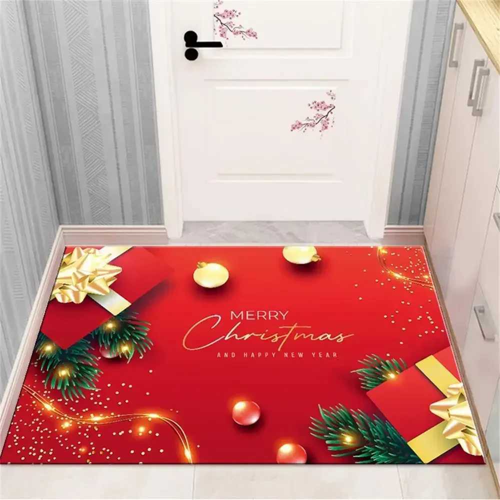 Christmas Kitchen Floor Mat Bedroom Living Room Long Bedside Area Rug Soft Washable Carpet Anti Slip Bathroom Entrance DoormatM251117