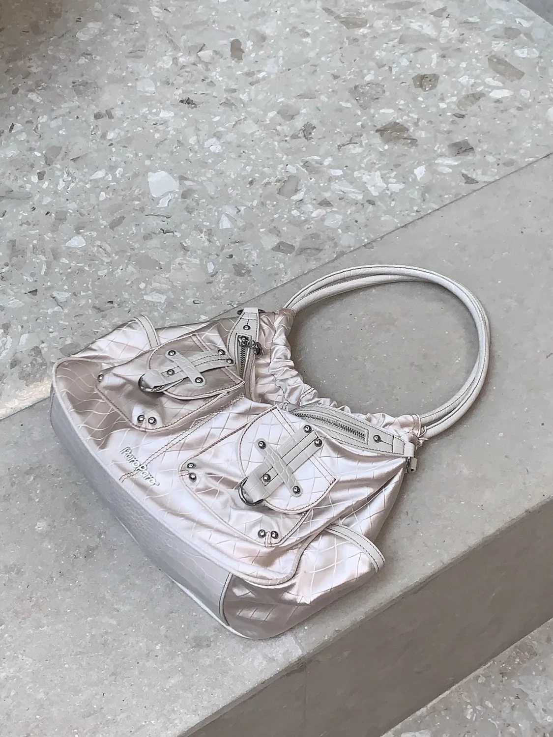 Girls Y2k Shoulder Bags for Women Large Capacity Grunge Tote Handbag Luxury Designer Female Multi-pocket Underarm Bag 2023 TrendW251117