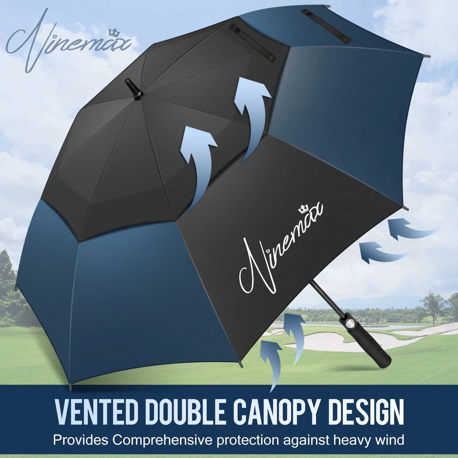 Automatic Open Extra Large Umbrella 157 cm Double Canopy Sun Protection Ultra Rain Wind Resistant Stick Umbrellas C251117