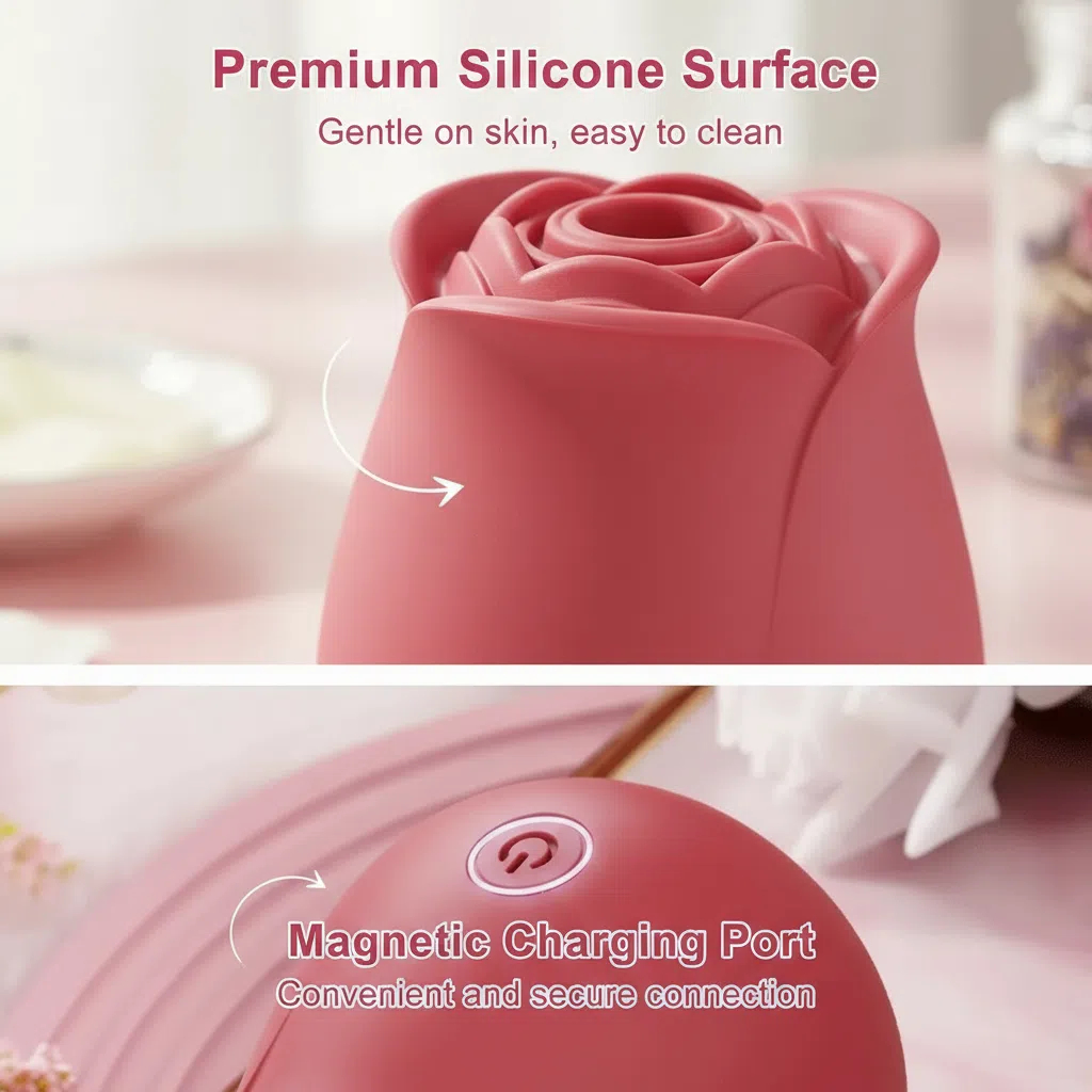 Elegant Feminine Sex Toy: Aesthetic Rose Shape & Powerful Vibration