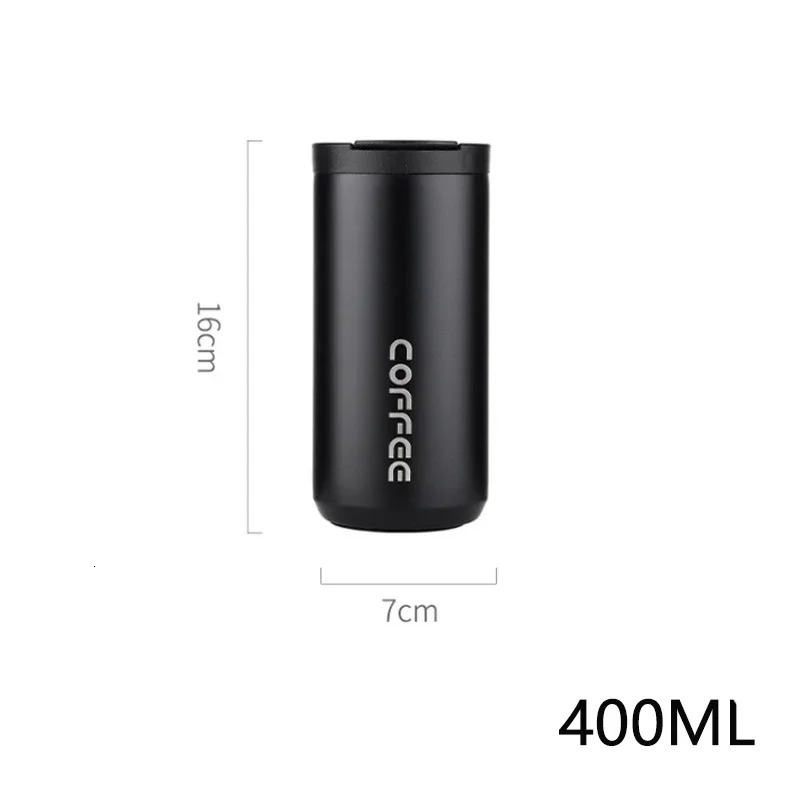 400ML Stainless Steel Coffee Thermos Bottle Leakproof Vacuum Thermal Mug for Car Travel Portable Insulated Cup 251107 W260226