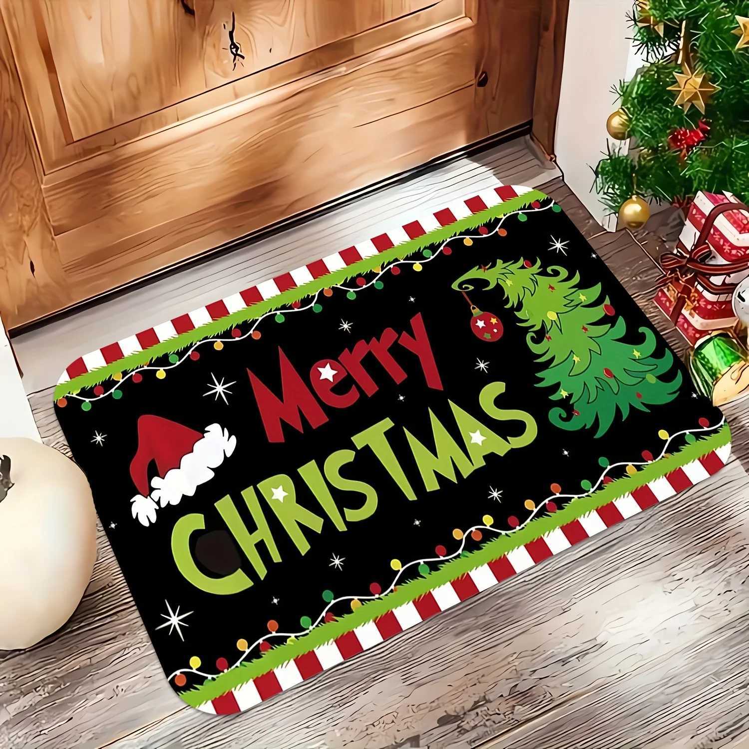 VIKAMA Creative Christmas Carpet Soft Doormat Welcome Carpet Living Room Carpet Rug For Bedroom Outdoor Carpet Christmas DecoratM251117