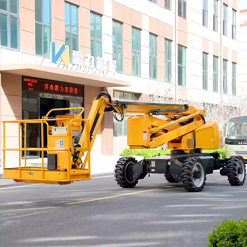 WEMET Stainless Steel Articulated Lift Cherry Picker, designed for boom lifts to tow aerial work platforms.