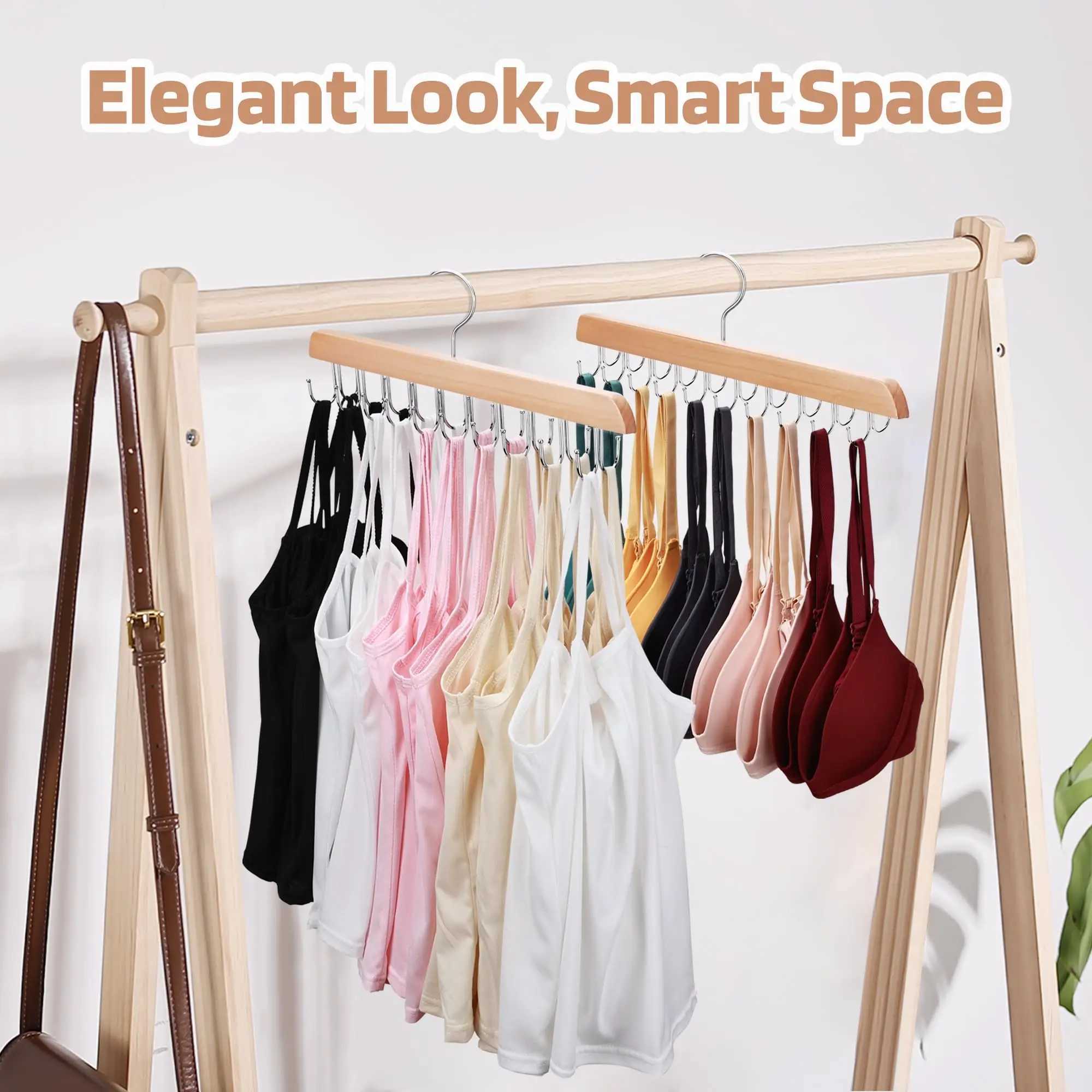 Wooden Belt Rack Hanger 20 Multi-Functional Tie Scarf and Accessory Organizer Space-Saving Closet Storage Solution C251117