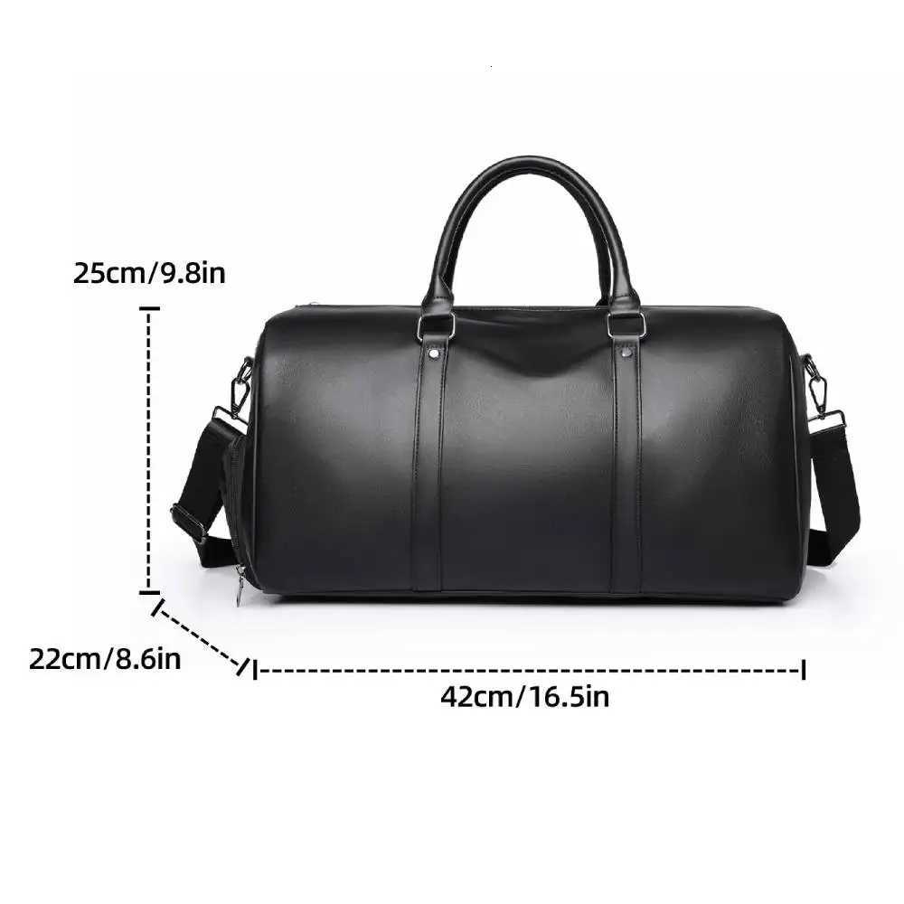 Fashionable Travel Bag Business Large Capacity Luggage Bag Fitness Handbag PU Fabric Waterproof Shoulder BagsW251115