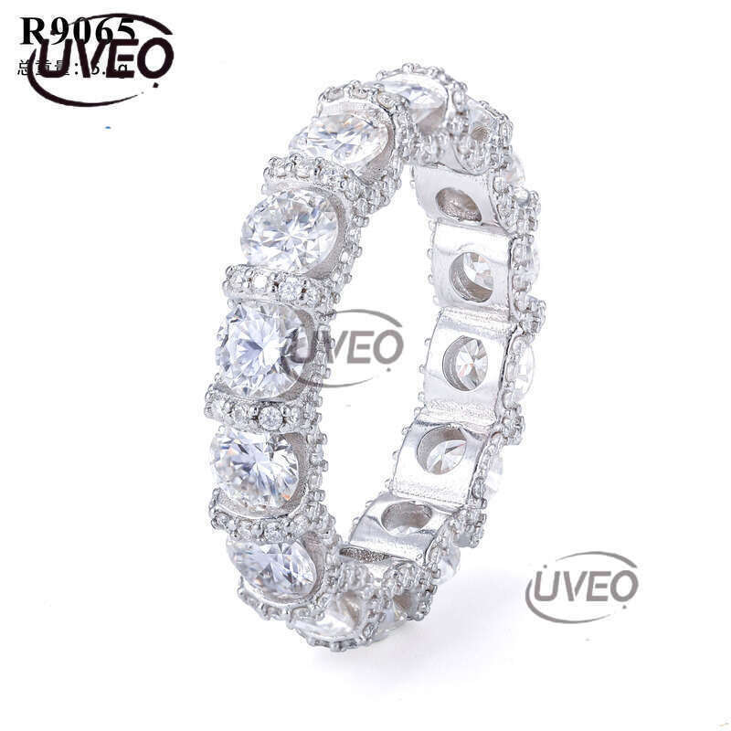 VVS Moissanite Ring Jewelry Gold Iced Out 925 Moissanite Diamond Hip Hop Pass Diamond Tester Women