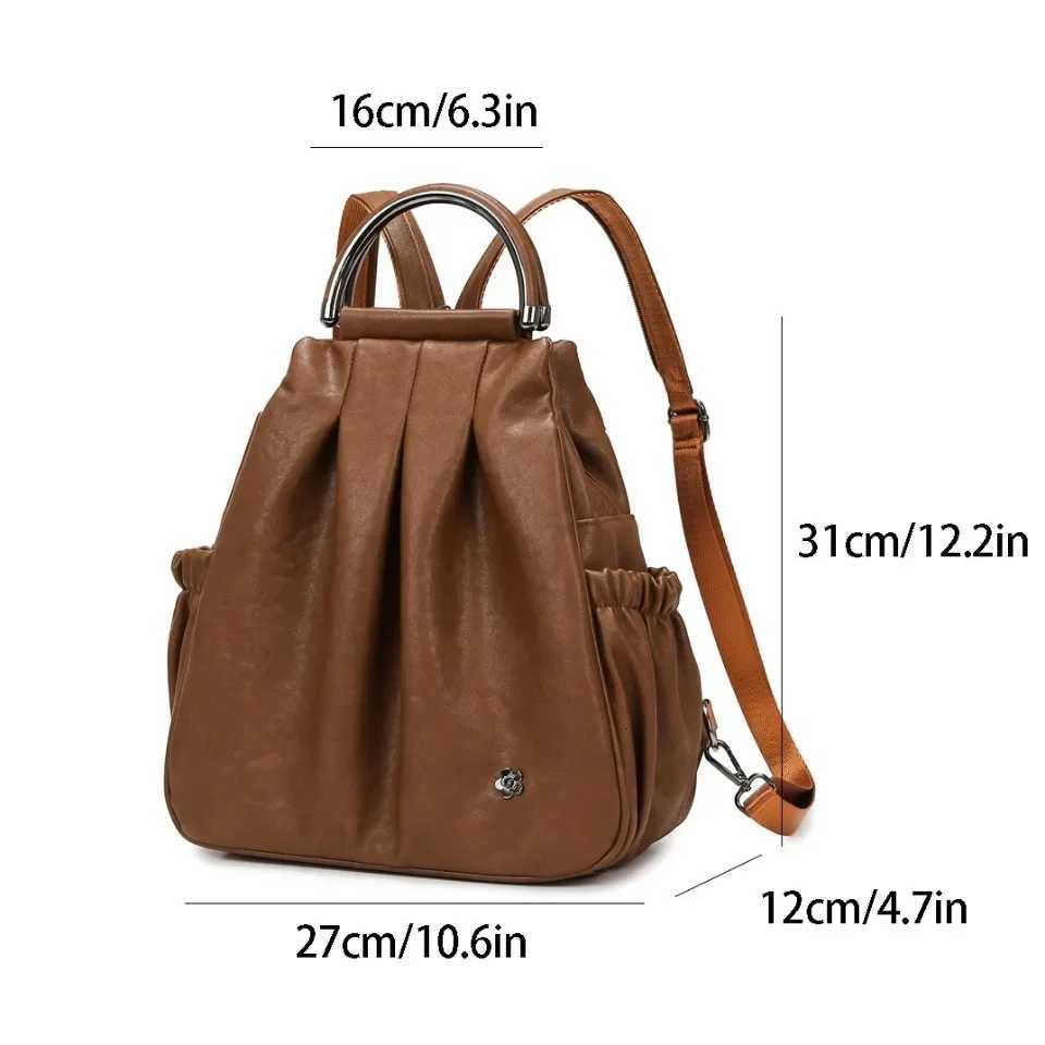Fashion Backpack for Women Luxury Designer Rucksack Retro Style Ladies Multi-functional Shoulder Bags Teenager Casual Travel SacW251117