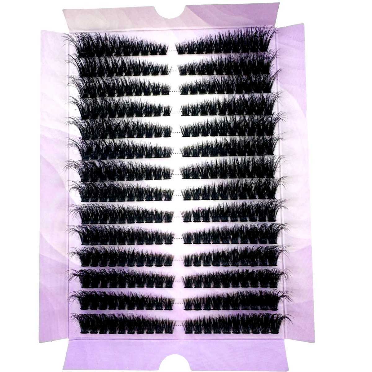 14Rows Fluffy Lash Clusters Thick Volume Eyelash Clusters Extensions 50D-100D Left/Right Individual Lashes Cat EyeLash ExtensionT251117