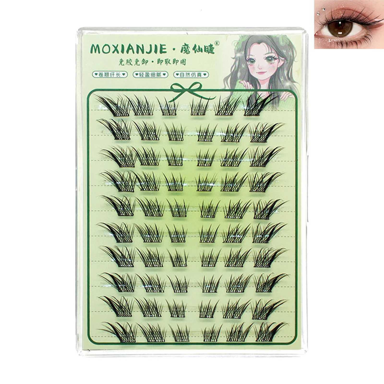 No Glue Need False Eyelashes 10-13mm Lash Clusters C Curl Comic Eyelash Extension Fox-shaped Flying Wispy False EyelashT251117