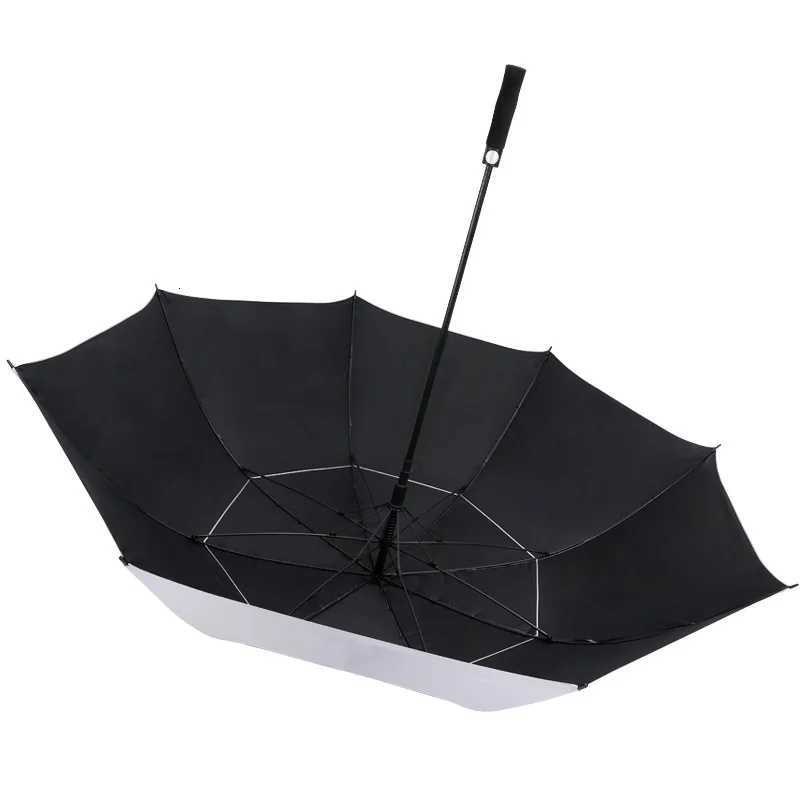 Automatic Ultra-Large Umbrella 180cm Titanium-Silver Coating Anti-Ultraviolet Sun Umbrella Large Double Fiber Umbrella C251117