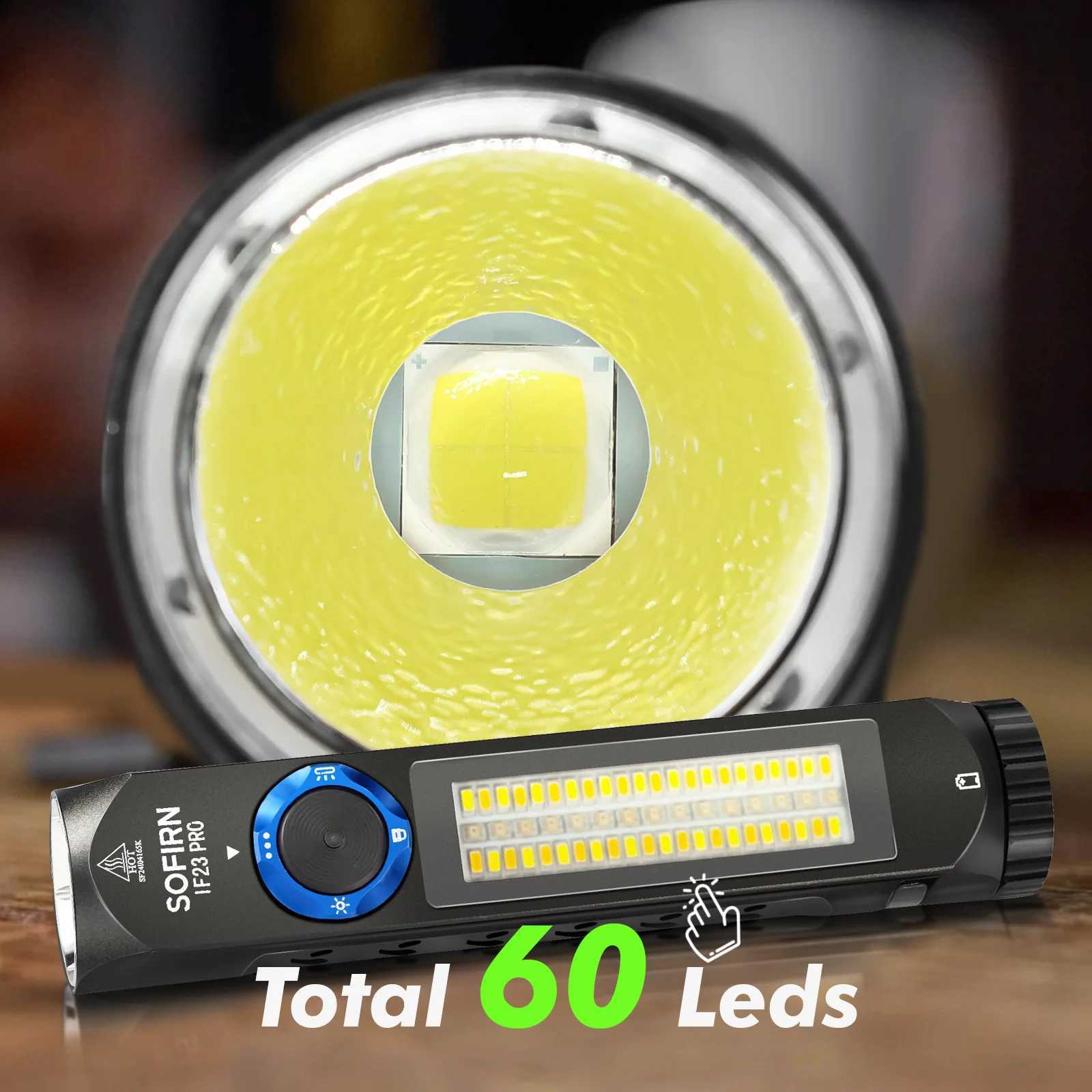 Sofirn IF23 PRO RGB Flashlight 21700 USB Rechargeable Torch XHP70B 5000lm Powerful LED Powerbunk Lamp with Magnetic IP66 M251117