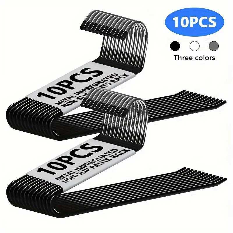 10-piece Space-saving Goose-shaped Z-type Trouser Hangers Durable Metal MaterialMulti-functional Trouser StorageHome Supplies C251117