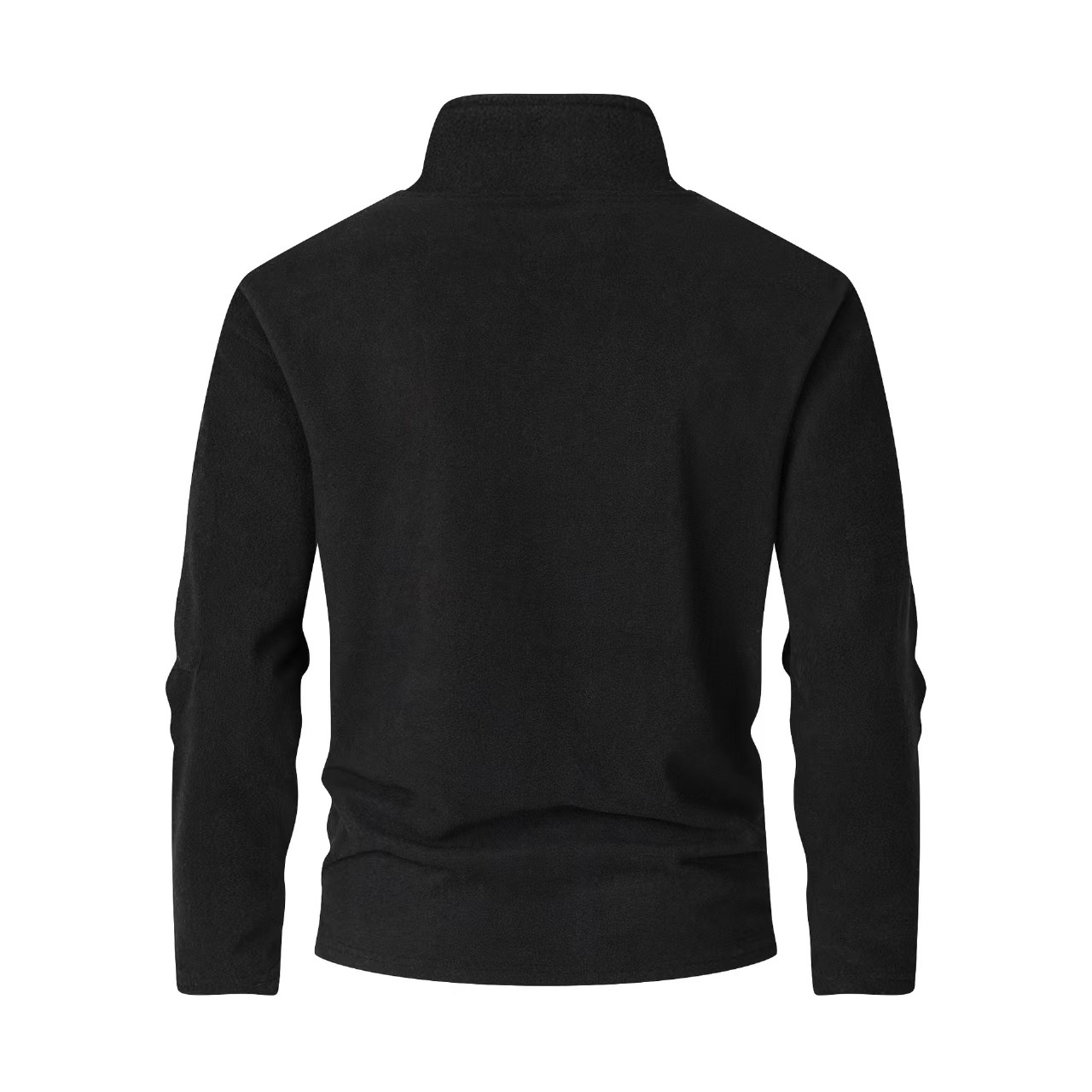 Mens Designer Stand Collar Fleece Pullover - Half-Zip Warm Thickened Casual Sweatshirt, Autumn Winter wear