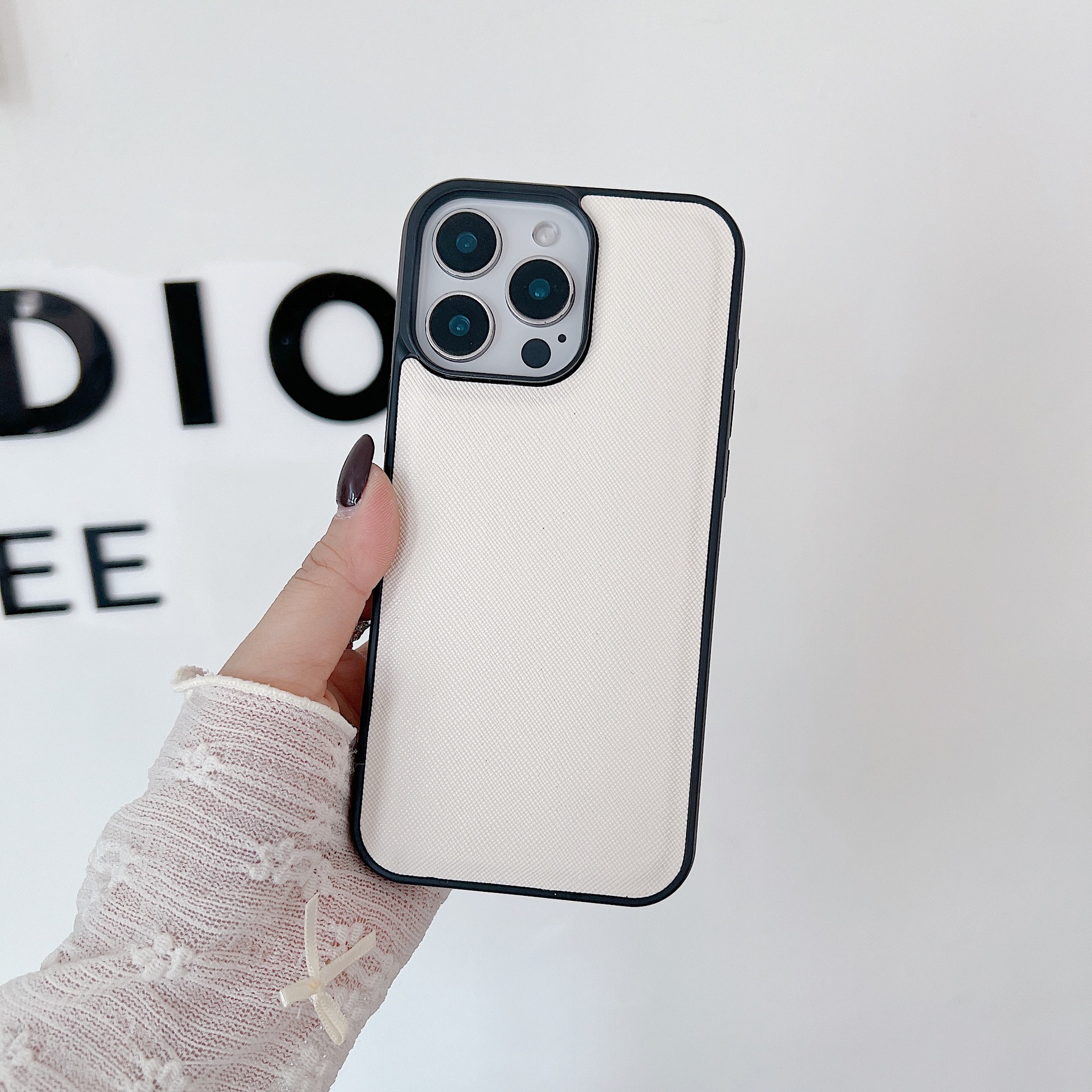 Two-tone Cross Pattern Compatible with iPhone 16 Pro Max Apple 16E Phone Case Full Coverage Anti-drop Protection