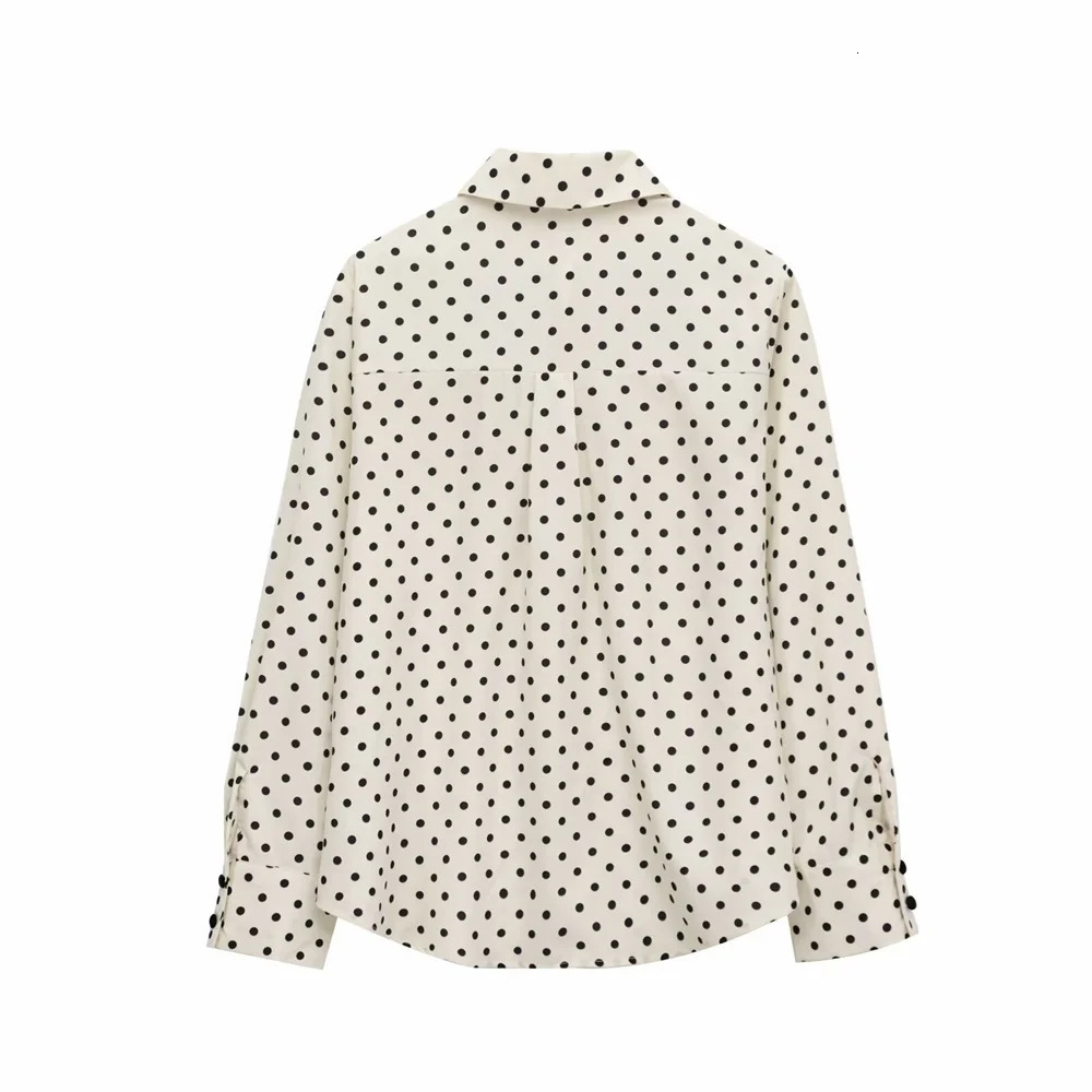 RARF Womens Long Sleeve Autumn/Winter Slim Fit and Slimming Butterfly Bow Polka Dot Shirt 250417
