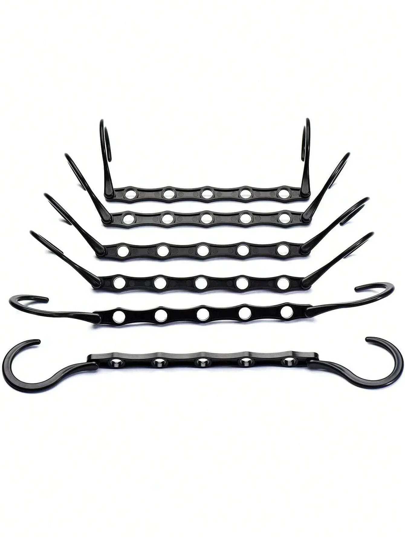 5pcs Sturdy Hanger Organizer Plastic Space Saving Hanger Multifunction Magic Clothes Hanger Dormitory Magic Closet Wardrobe C251117
