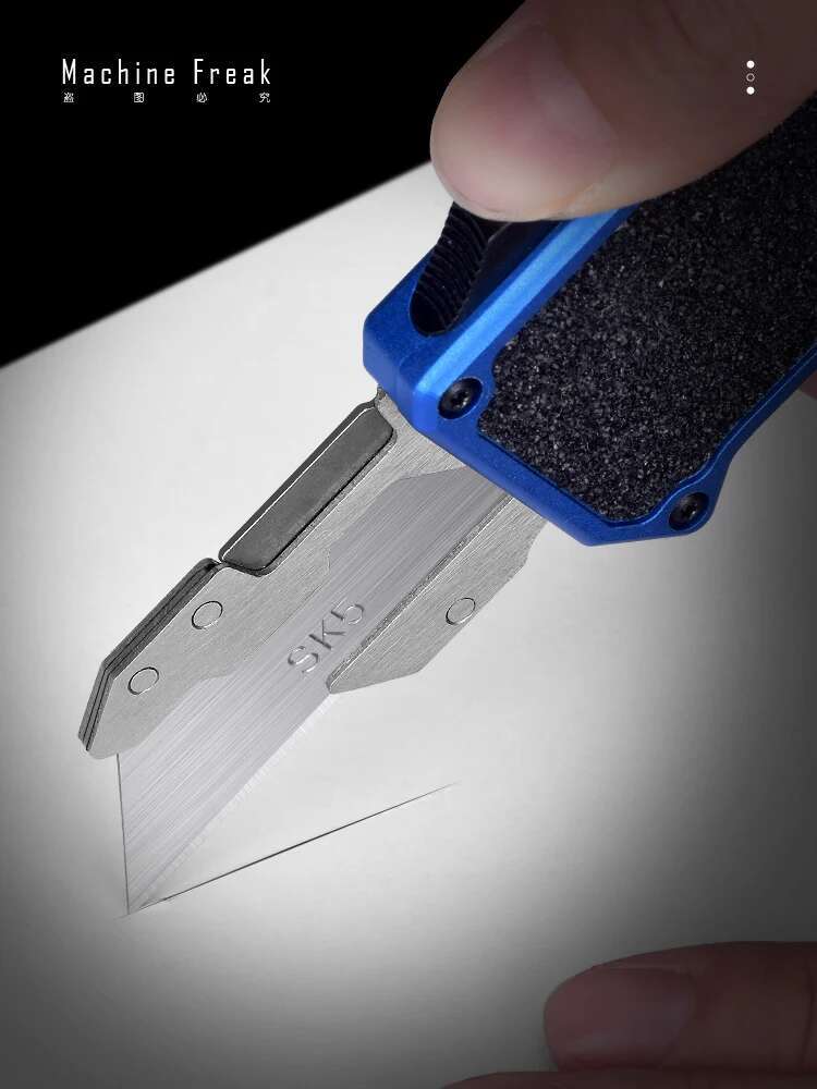 Exocet Series OTF Utility EDC Wallpaper Cutter Paper Knife Replaceable Sk5 Blades Aluminum Alloy Frosting Pocketknives