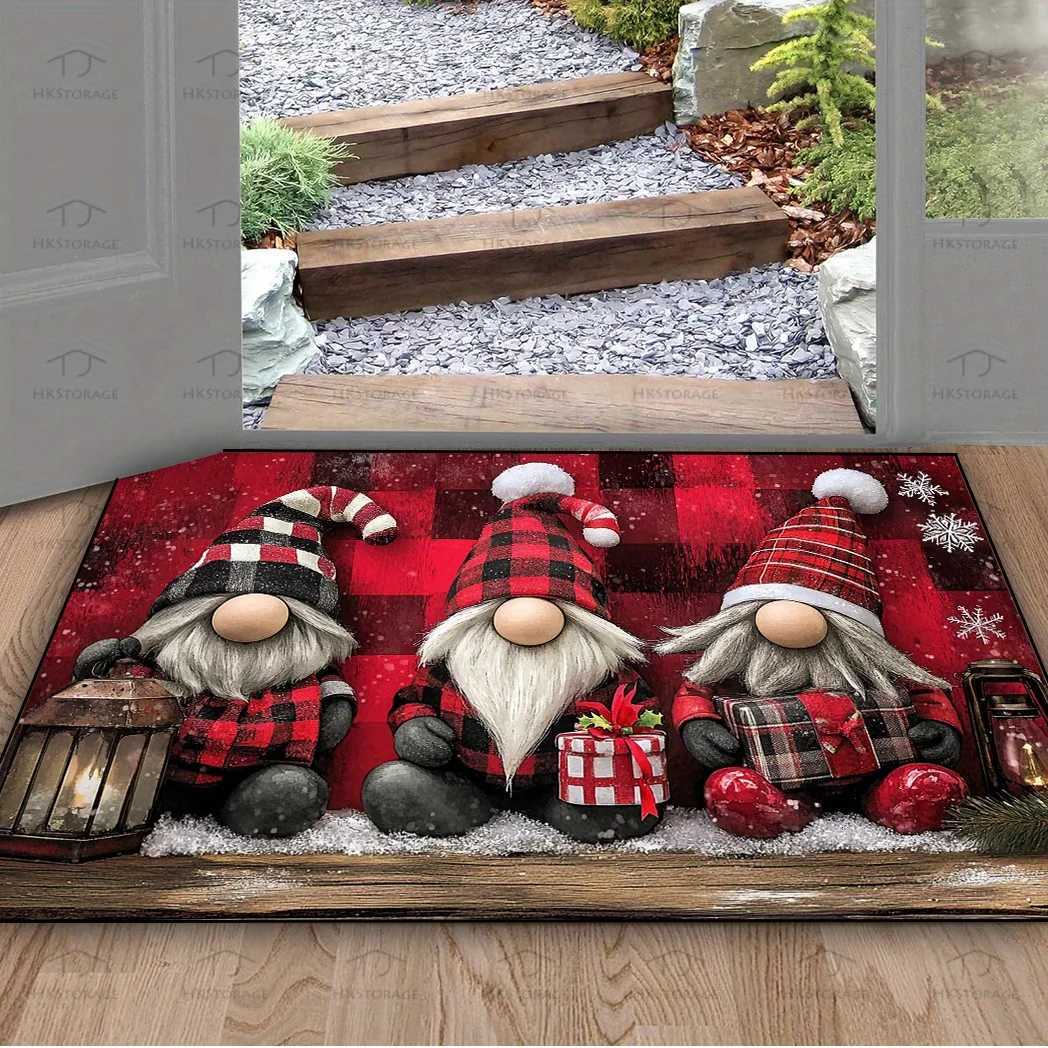 VIKAMA Christmas Rugs Cartoon Floor Mat Washable Doormat Waterproof Welcome Mat Rug For Bedroom Carpet For Live Room Home DecM251117