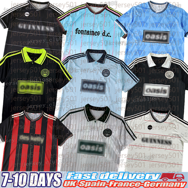 2025 Oasis Tour Jacquard Football Jersey Shirt 25 26 Fontaines Dc Home Away Shirt Third Bohemians BLACK GUINNESS Soccer Jerseys 135th Anniversary Oasi