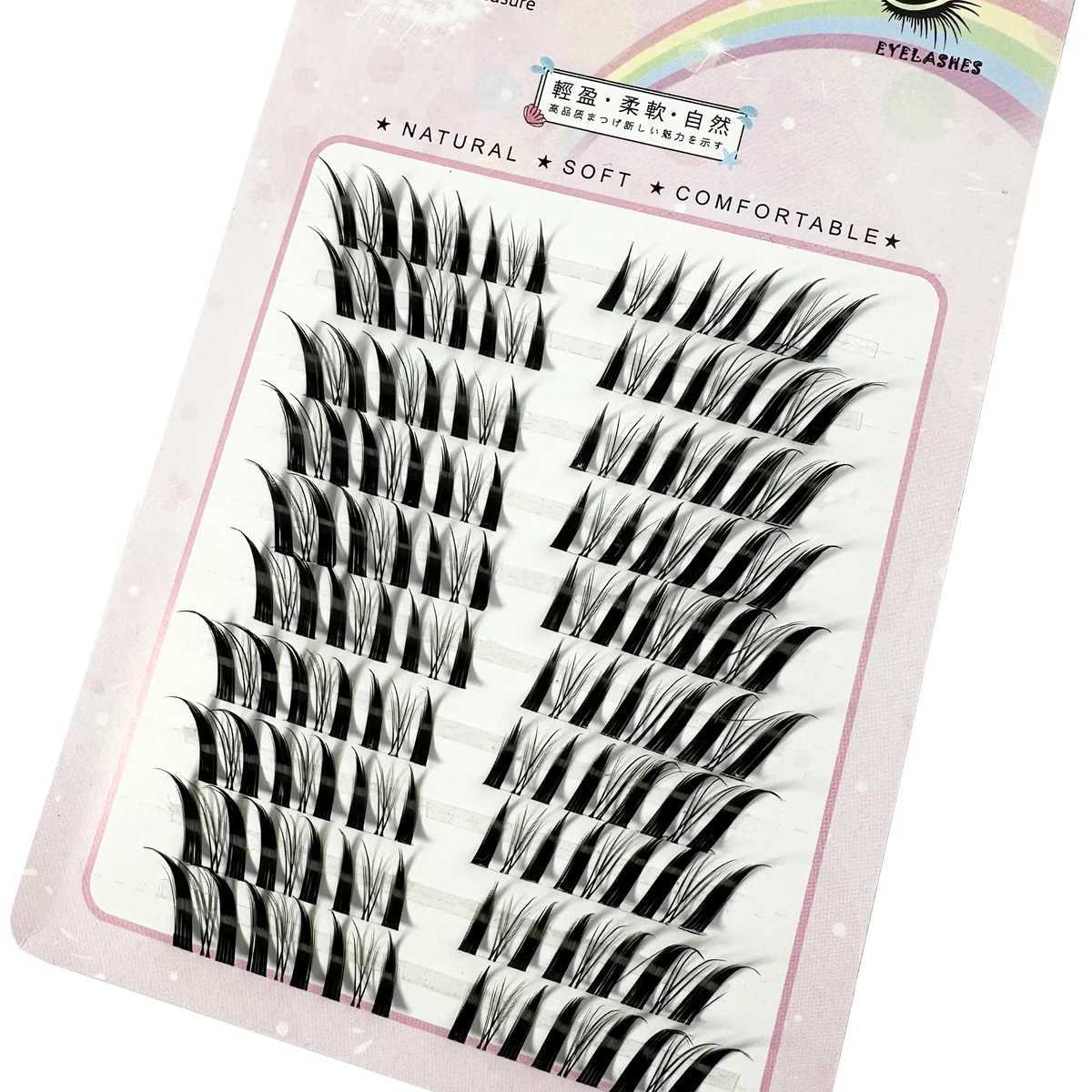 10 Rows Segmented Lashes Fox Fairy C Curl 60Pcs Individual Anime Lash Clusters For Party DIY False Eyelashes ExtensionT251117