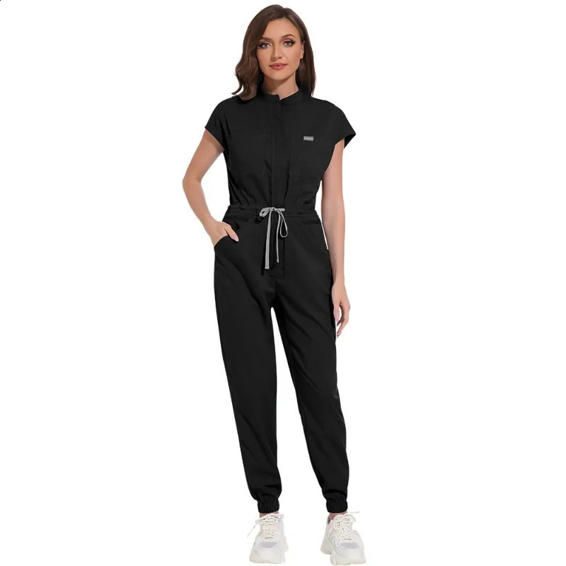Wholesale Apparel Scrub Uniform Women Short Sleeved Scrubs Jumpsuit Hospital Clothing Scrub Uniforms with Pocket 250415