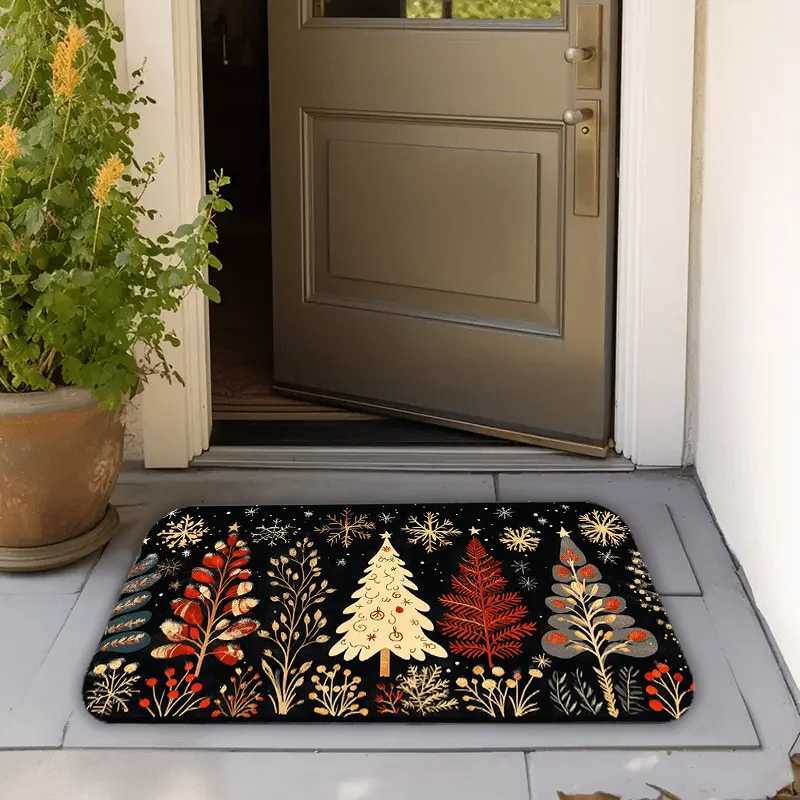 VIKAMA Christmas Carpet Christmas Tree CarpetKitchen Rug Long Carpet Absorbent Doormat Carpet For Live Room Sofa Floor MatM251117
