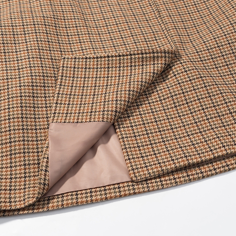 2025 Autumn and Winter New Womens Casual Houndstooth Short Jacket A77-5310 251018