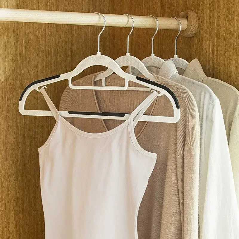 10/5Pcs Clothing Storage Hanger Non-Slip Rotatable Hook Household Traceless Plastic Clothes Organizer Support Drying Rack C251117