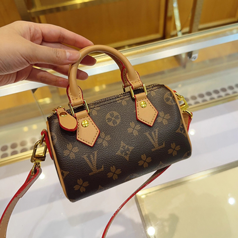 Genuine leather Shoulder Quick Purse Boston Tote Designer Mini Pillow Handbag High Quality Womens Crossbody Messenger Bag Classic Floral make bag