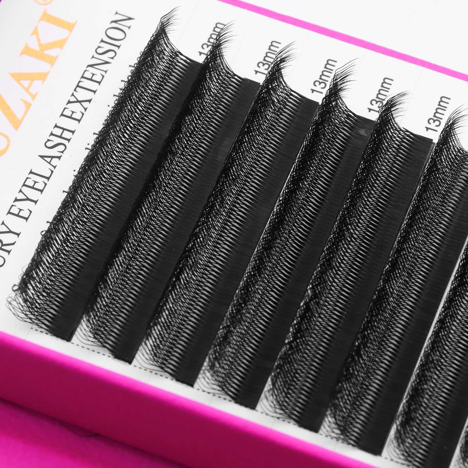 XIUSUZAKI U 6D W Lashes Extensions Matte Black U Shaped 6DW Eyelashes Extensions U Lashes Premade Volume Fans False EyelashesT251117