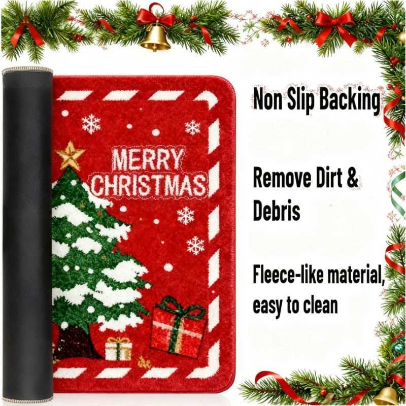 60cm/80cm Christmas Door Mat Outdoor and Interior Supplies New Year 2026 Merry Christmas Decoration Home Decor Foot MatM251117
