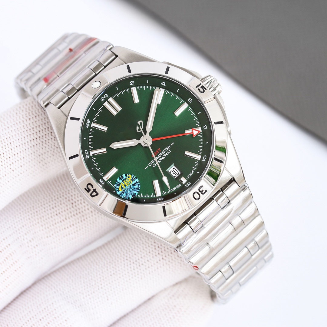 Chronomat Automatic GMT 40 Luxury Mens Watch ETC 2836 Automatic Watches 28800 vph Sapphire Crystal 316L Stainless Steel Wristwatch Super luminous Waterproof