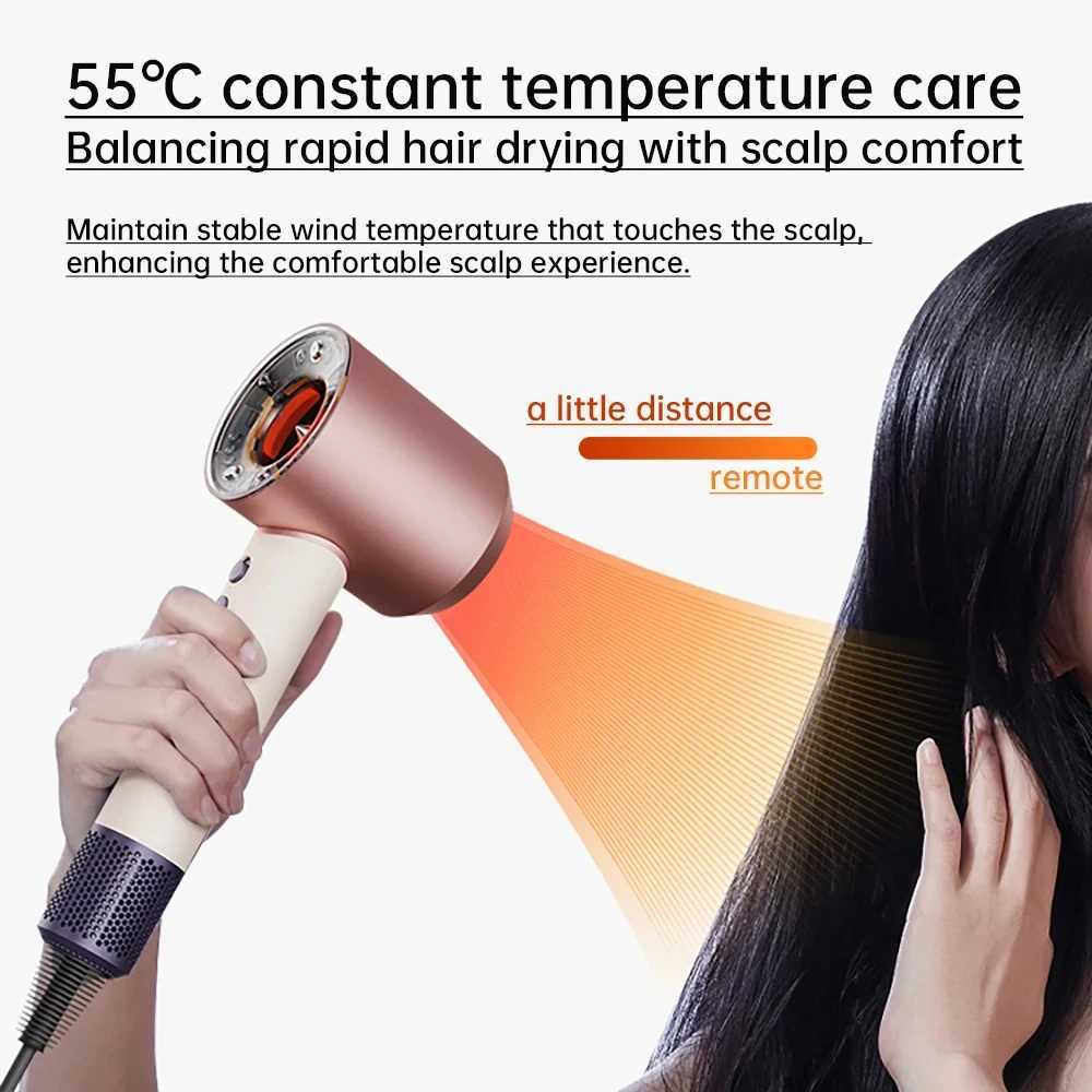 Professional Leaveless Hair Dryer with Automatic Temperature Control Fast Drying Strong Drying Machine Constant Anion Hair Dryer W250417