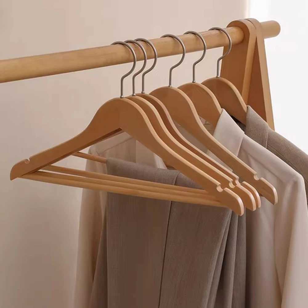 5PCS/10PCS/20PCS/30PCS Solid Wood Hangers Wooden Clothes Hangers Seamless Wood Clothes Hangers C251117