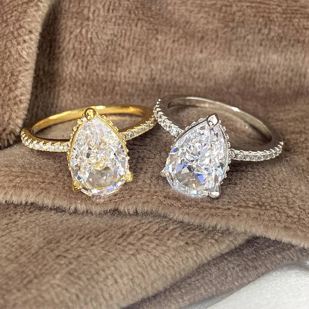 FOXI High Quality Engagement Rings Jewelry Women Ice Crushed Cut 8A Zircon 925 Sterling Silver Casual Rings for Ladies