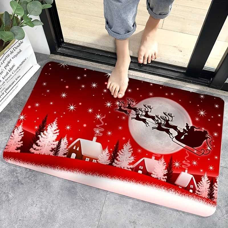 Christmas Floor Mat Entrance Doormat Bedroom Bath Toilet Anti-Slip Carpet 2025 Merry Christmas Decoration for Home New Year GiftM251117