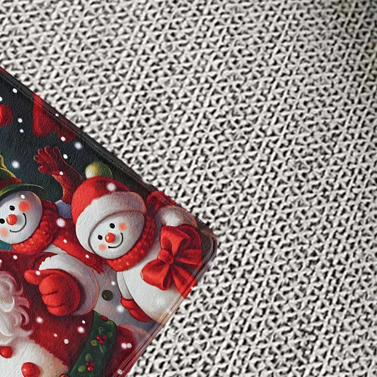 Christmas-Themed Santa Claus and Snowman Non-Slip Floor Mat - Festive Entryway Mat/Living Room Foot Mat A Great Christmas DecorM251117