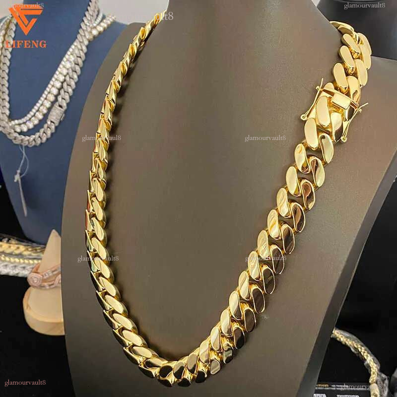 k 20mm Gold Plated Miami Cuban Chain Necklace For Men And Women