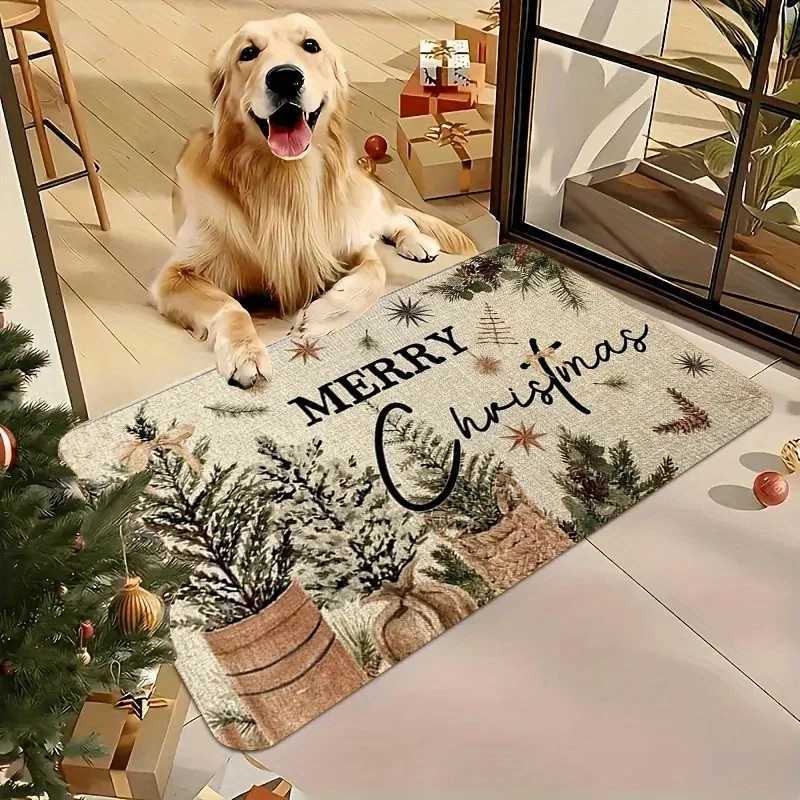 VIKAMA Christmas Carpet Pine Needle Mat Floor Mat Doormat Waterproof Welcome Mat Rug For Bedroom Carpet For Live Room Home DecM251117