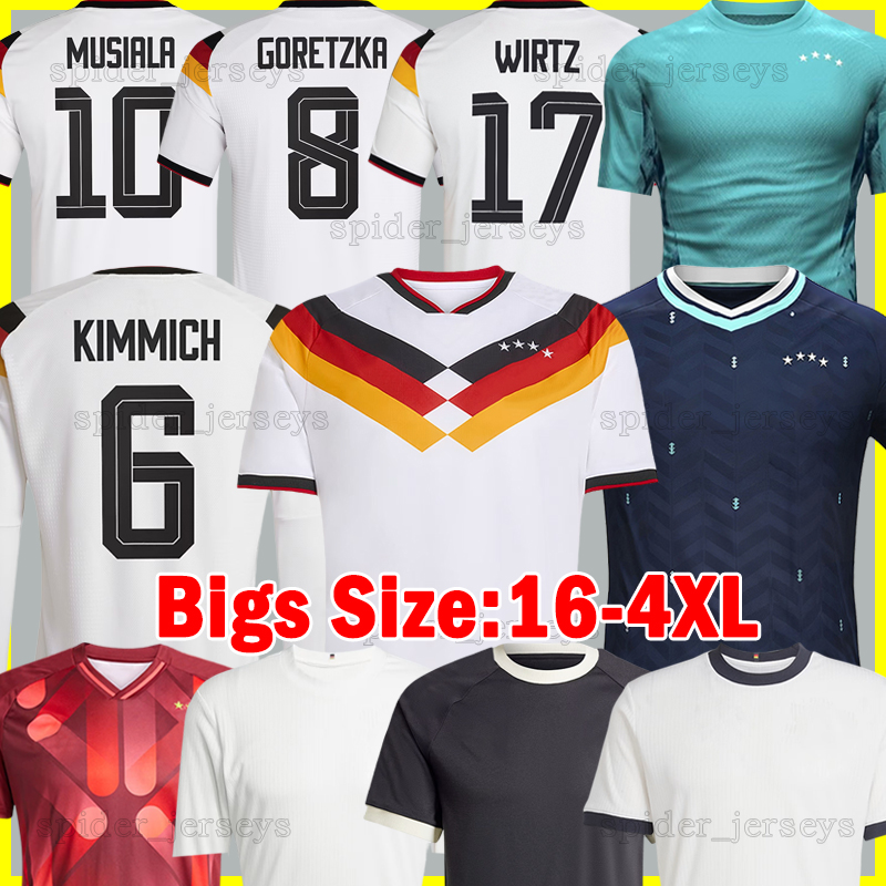 XXXL 4XL 2025 GermanyS 125TH Soccer Jerseys Anniversary Whiteout 25 26 HAVERTZ FULLKRUG SANE WIRTZ Player Verison Women's BAUMANN SCHULLER Football Shirts Kids Kits