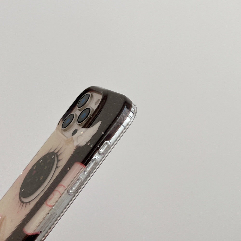 Big Face Star Eye Phone Case Compatible with iPhone 17/16 Pro Max Personalized Protective Cover iPhone 15/14