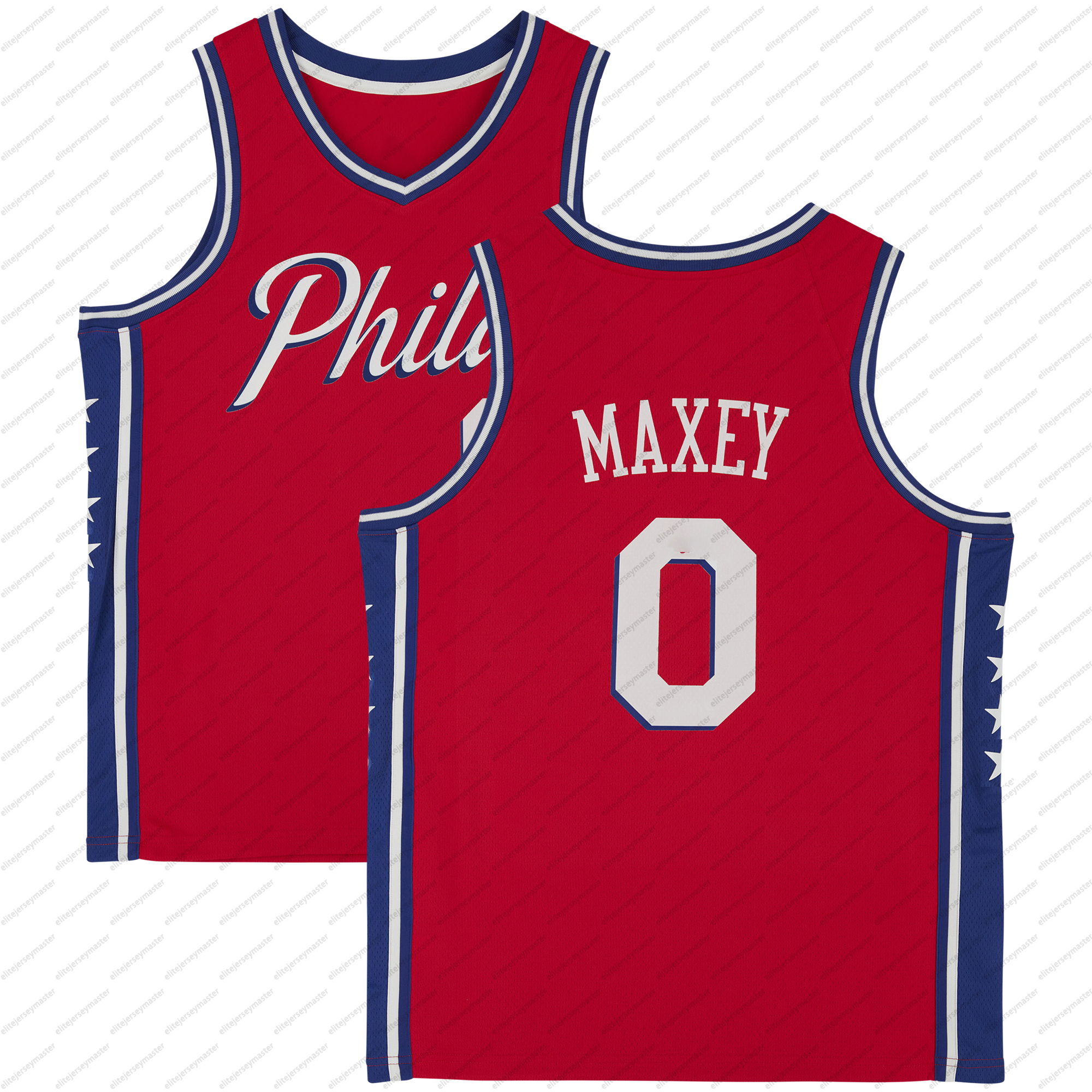 0 Tyrese Maxey 2025-26 Embiid 21 George Martin Personalized Customized Basketball Jerseys Custom Any Number Name