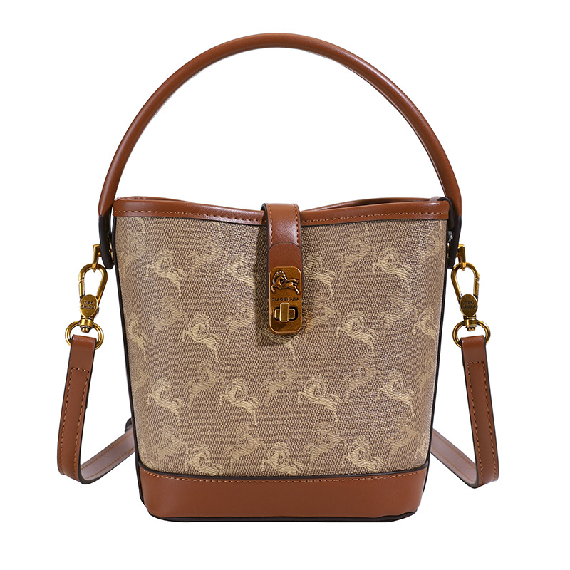 Free shipping bag, women's elegant bucket bag, versatile and fashionable single-shoulder crossbody bag for ladies 2025s hot