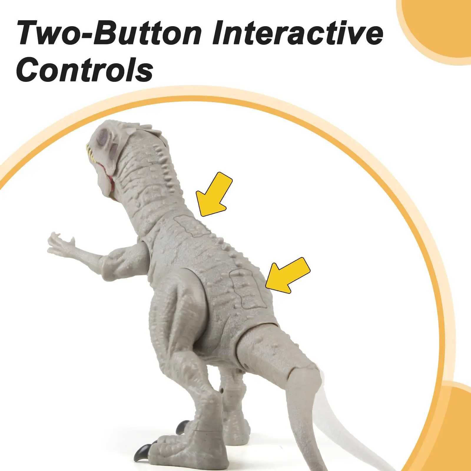Indominus RexTyrannosaurus Rex Dinosaur Toys with SoundAttackRoarLight and Motion T Rex Dino Toy for Kids Birthday GiftY250417MEDJ